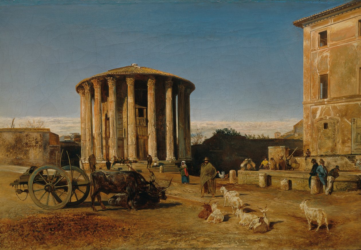 Vestas tempel i Rom av Rudolf von Alt