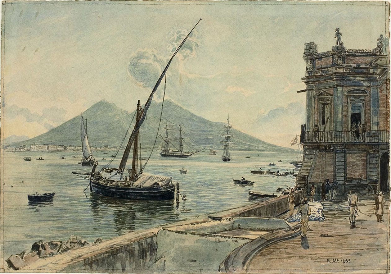 Neapel med Vesuvius av Rudolf von Alt