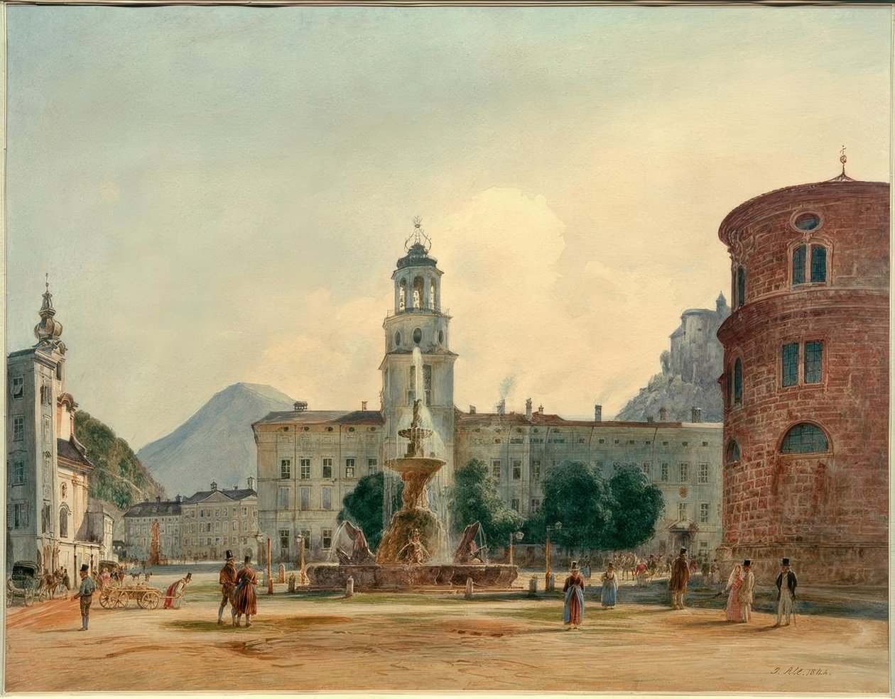 Salzburg (Österrike), av Rudolf von Alt
