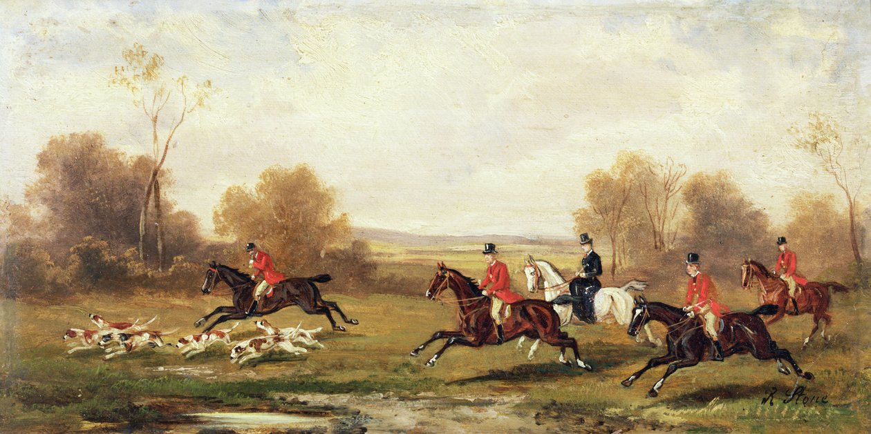 Jaktscen, ca 1920 av Rudolph Stone