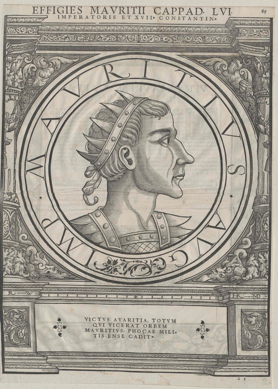Östromerske kejsaren Maurice (tryck) av Rudolph Wyssenbach