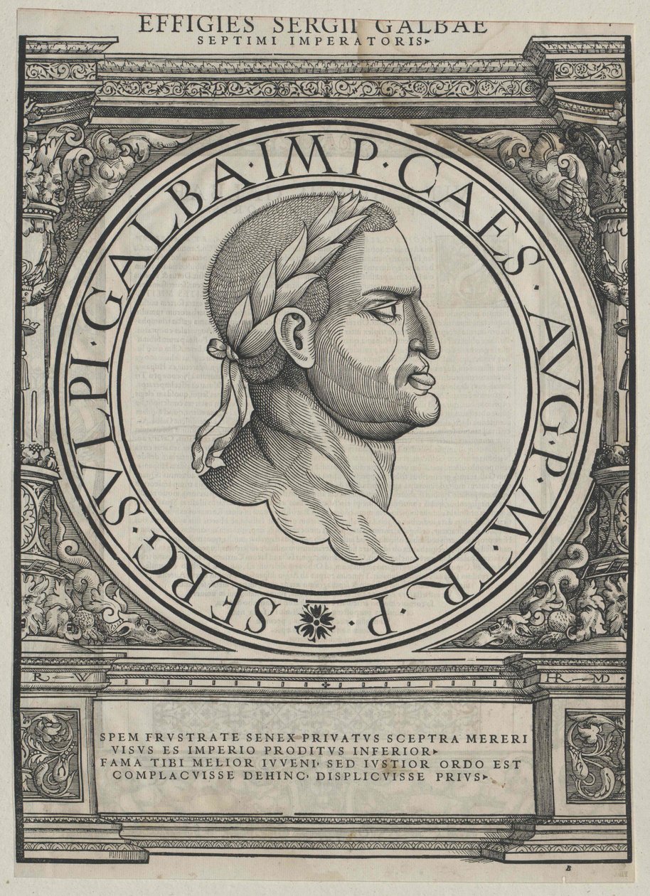 Romerske kejsaren Galba (tryck) av Rudolph Wyssenbach