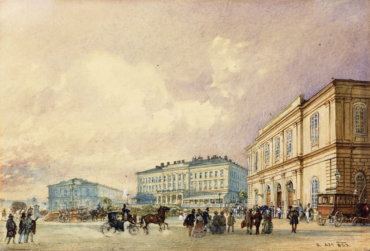 Södra stationen, Wien; Södra stationen, Wien, 1852 av Rudolf von Alt