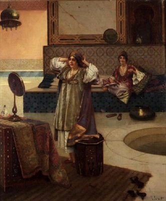 Justering av huvudklädseln av Rudolphe Ernst