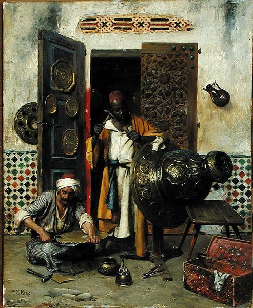 Metallarbetaren, ca 1888 (olja på panel) av Rudolphe Ernst