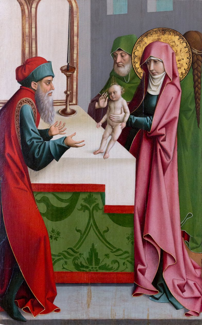 Presentationen av Jesus i templet av Rueland Frueauf the Elder