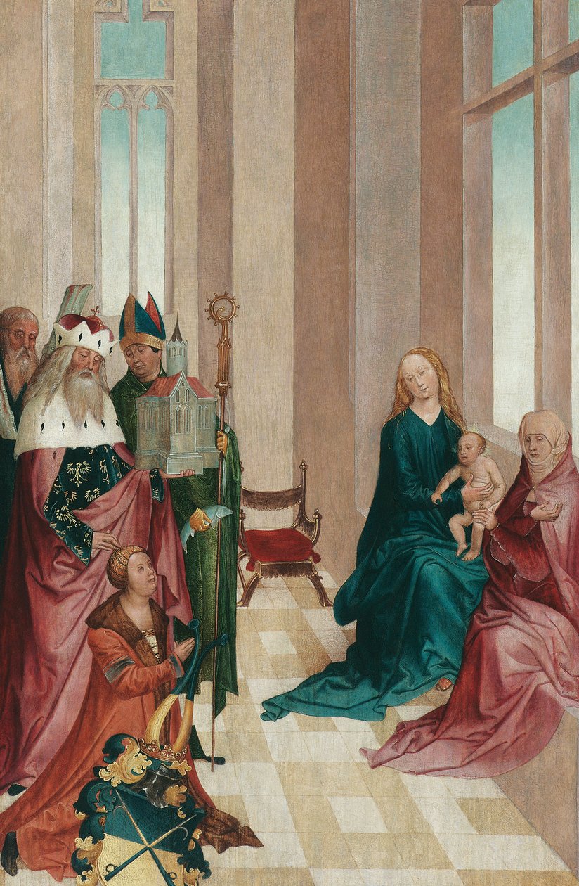 Votivtablet med St. Anna Selbdritt och Saints Leopold, Ulrich och Andreas av Rueland Frueauf d. J.