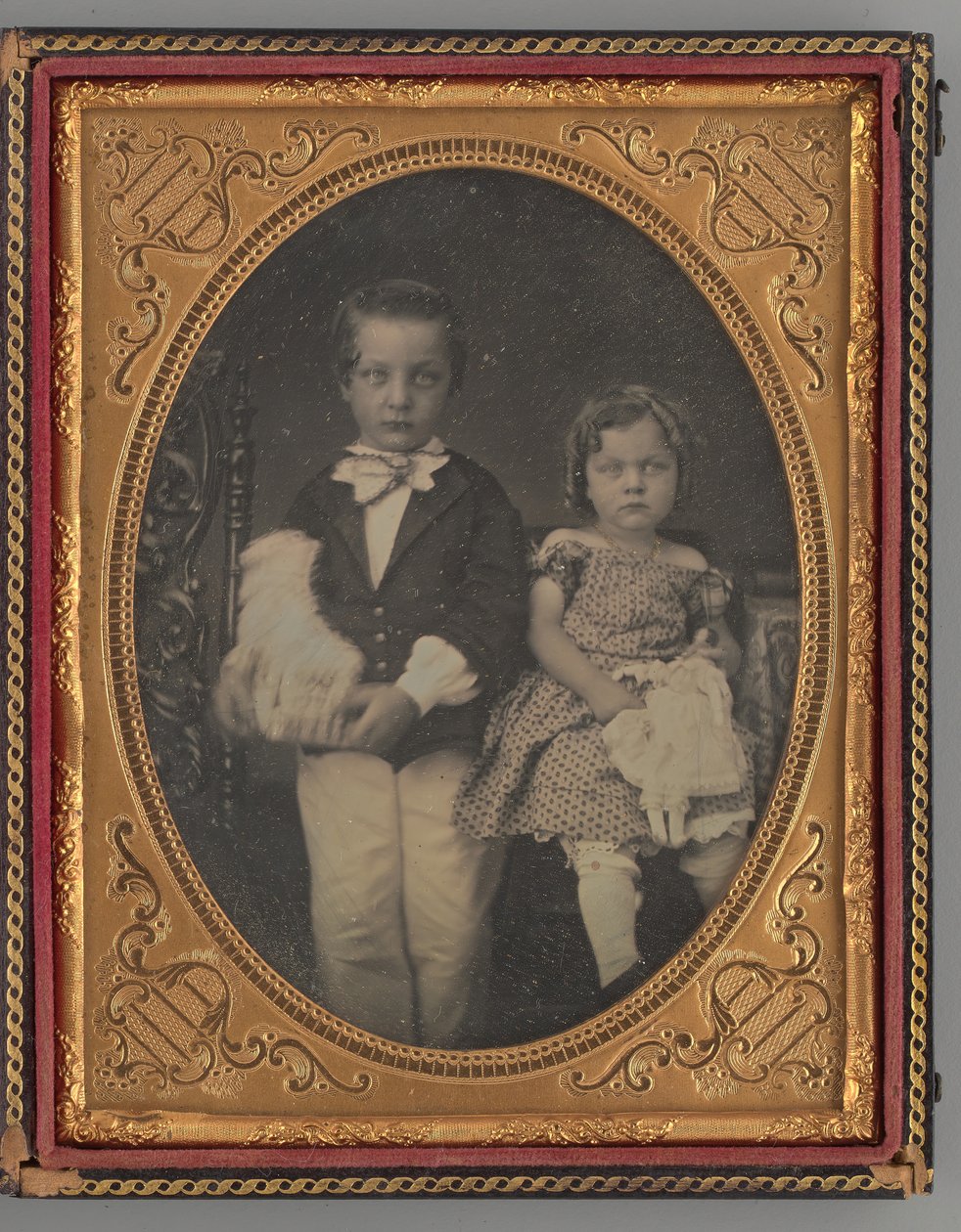 Untitled Portrait of a Boy and Girl, 1855. av Rufus Anson