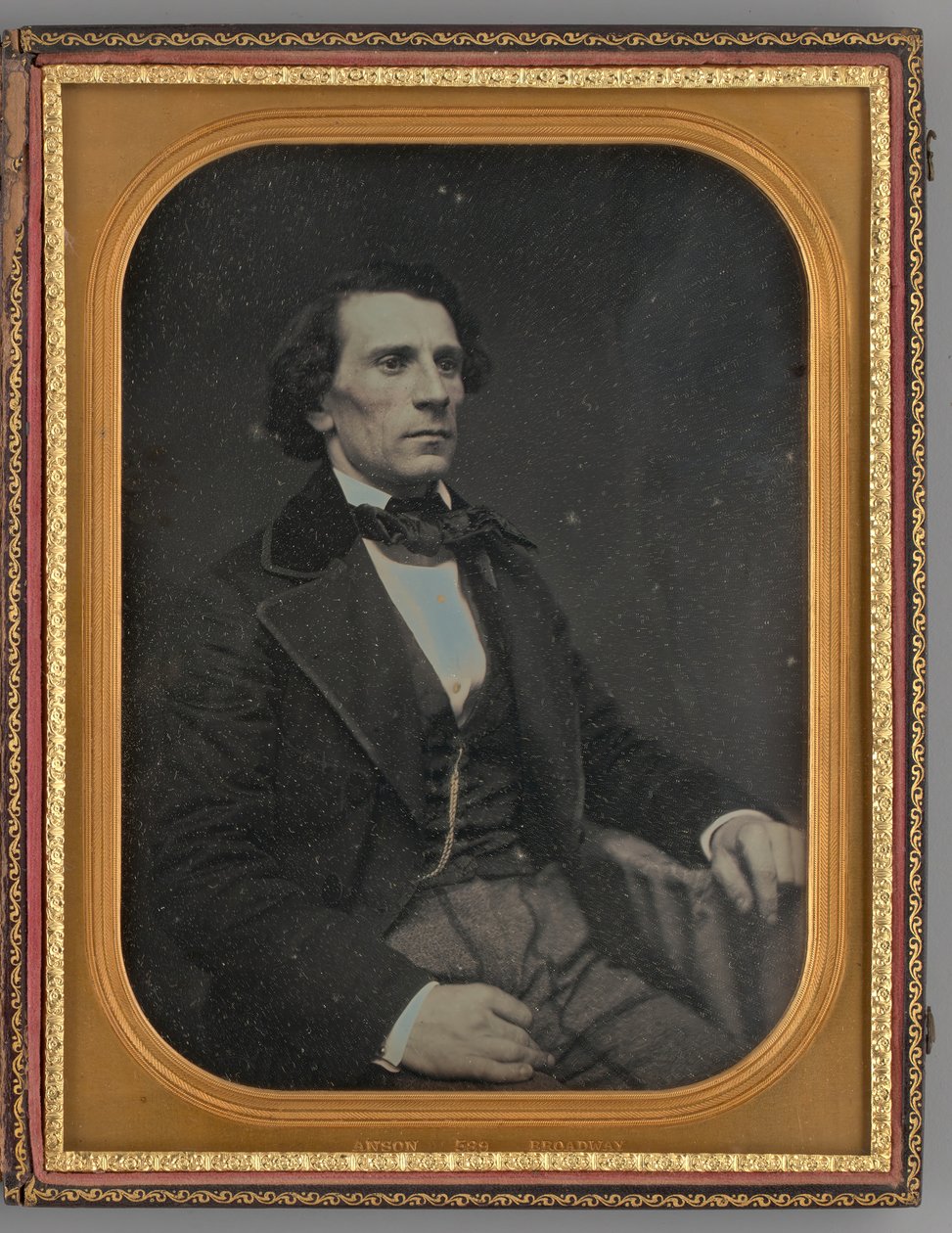 Utan titel porträtt av en sittande man, 1855. av Rufus Anson