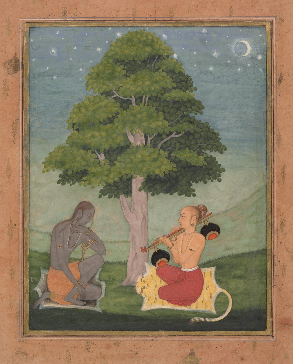 Kedar Ragini: Folio från en ragamala-serie Garland of Musical Modes, ca. 1690-95. av Ruknuddin