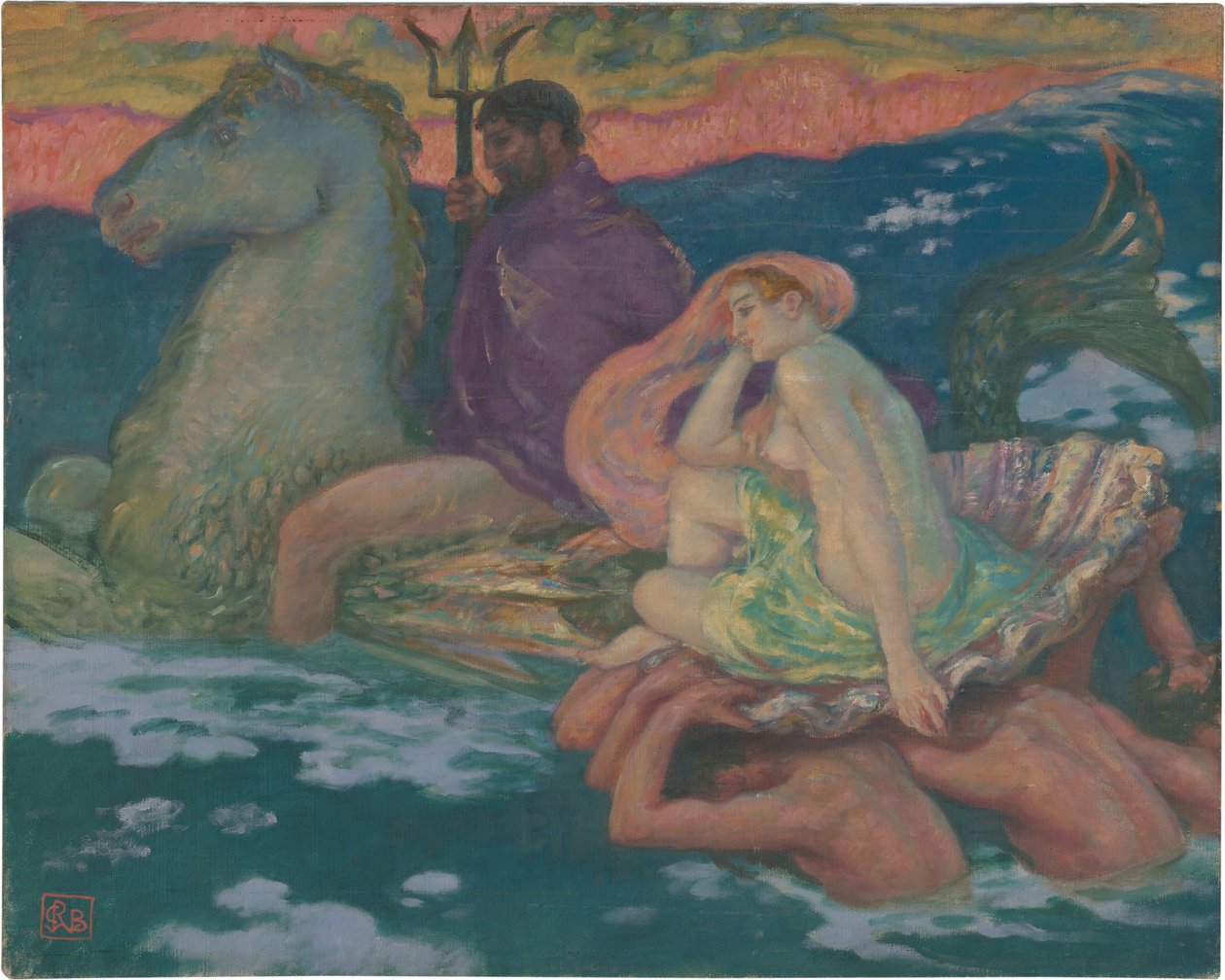 Poseidon och amfitrit av Rupert Bunny