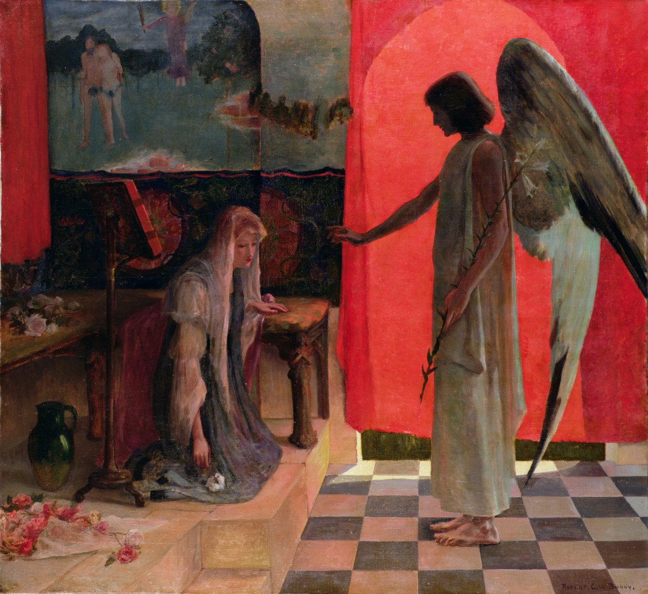 The Annunciation, c.1893 (olja på duk) av Rupert Charles Wolston Bunny