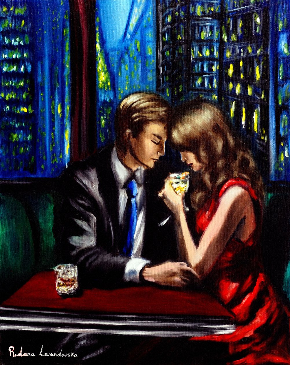 City Lights and Gentle Nights, 2024 (olja på duk) av Ruslana Levandovska