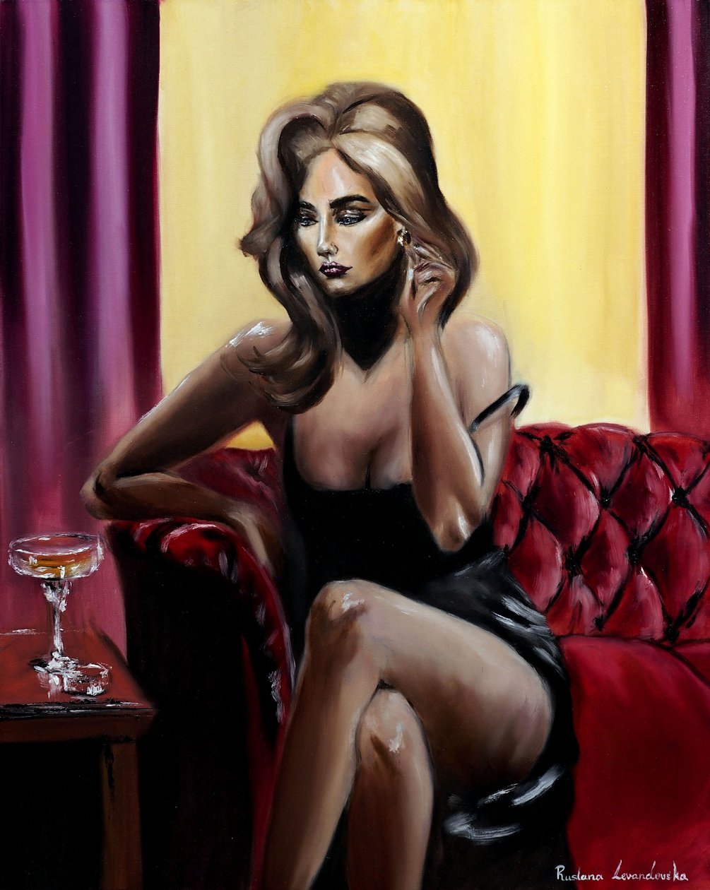 Gilded Grace, 2023 (olja på duk) av Ruslana Levandovska