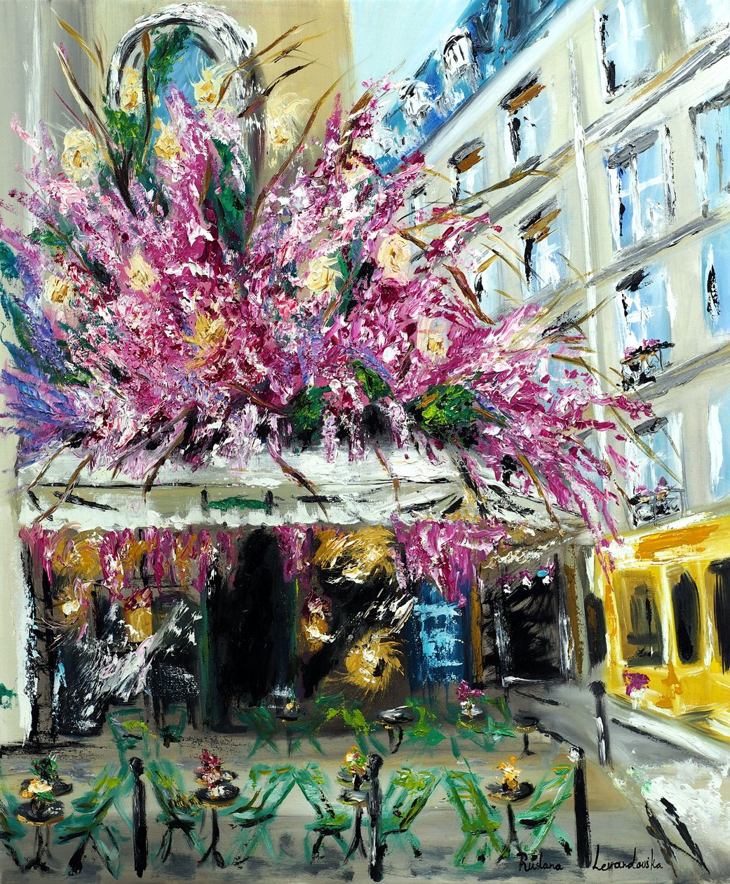Maison Sauvage Paris II, 2022 (olja på duk) av Ruslana Levandovska