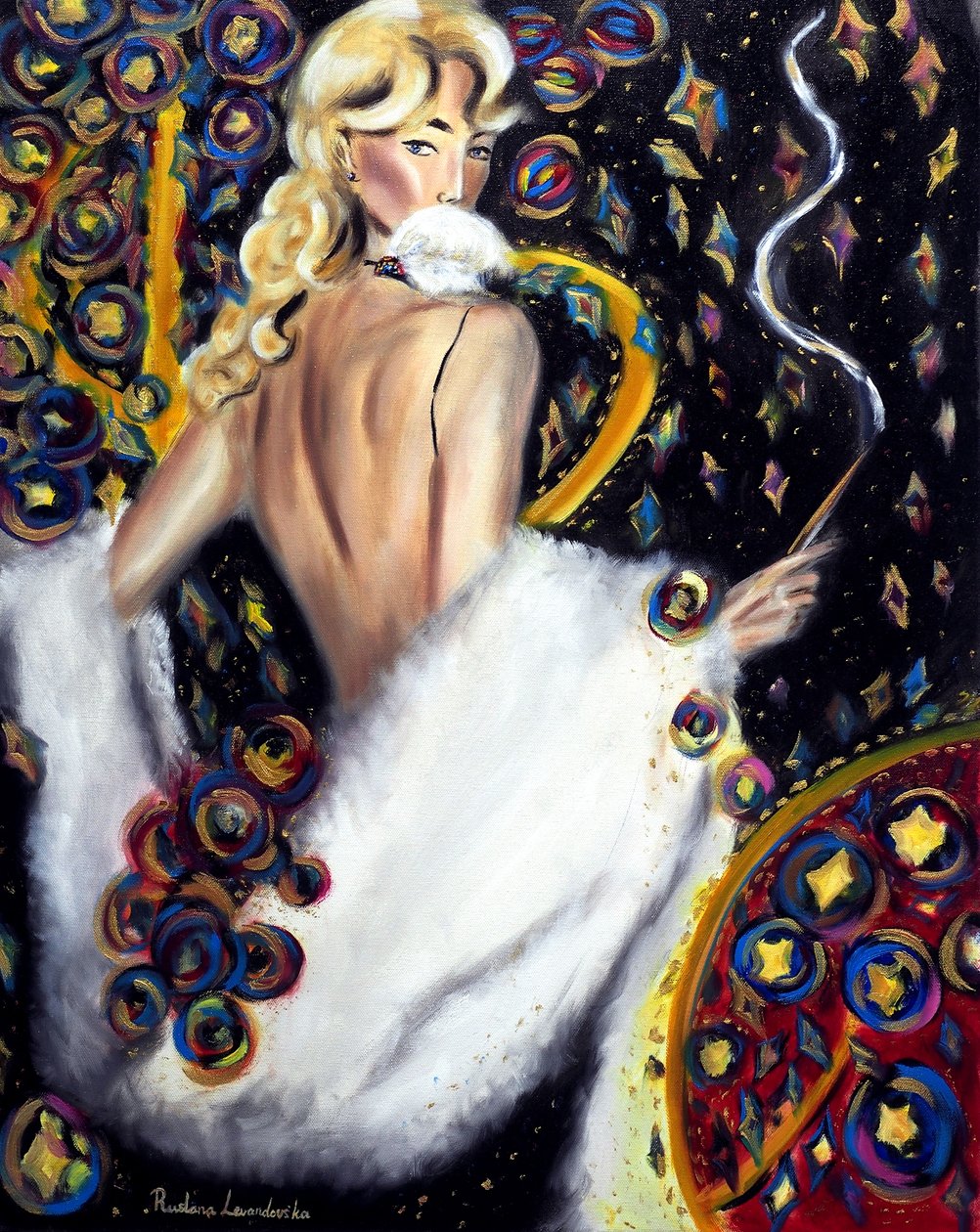 Night Star, 2025 (olja på duk) av Ruslana Levandovska