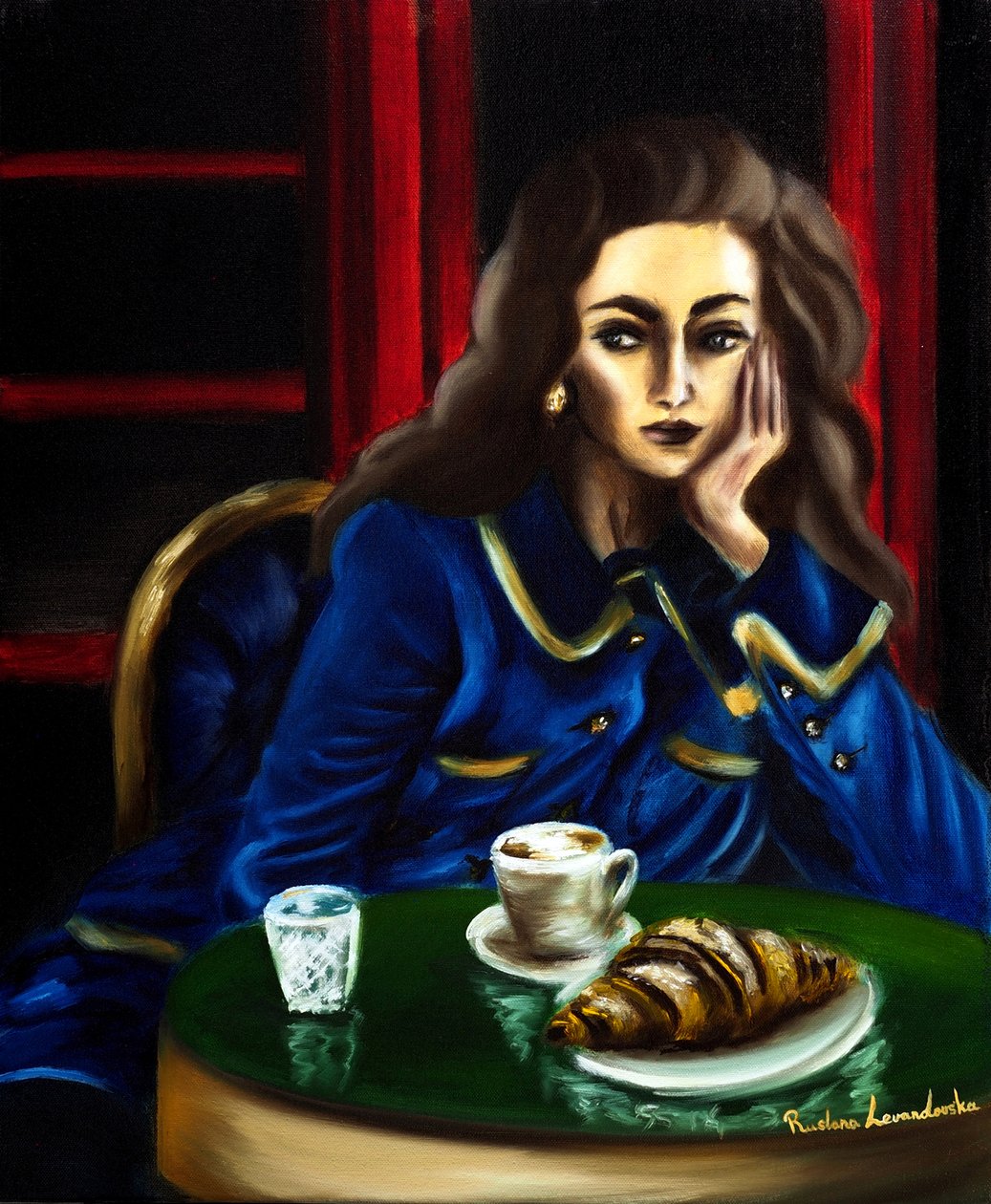 Whispers of Paris, 2024 (olja på duk) av Ruslana Levandovska