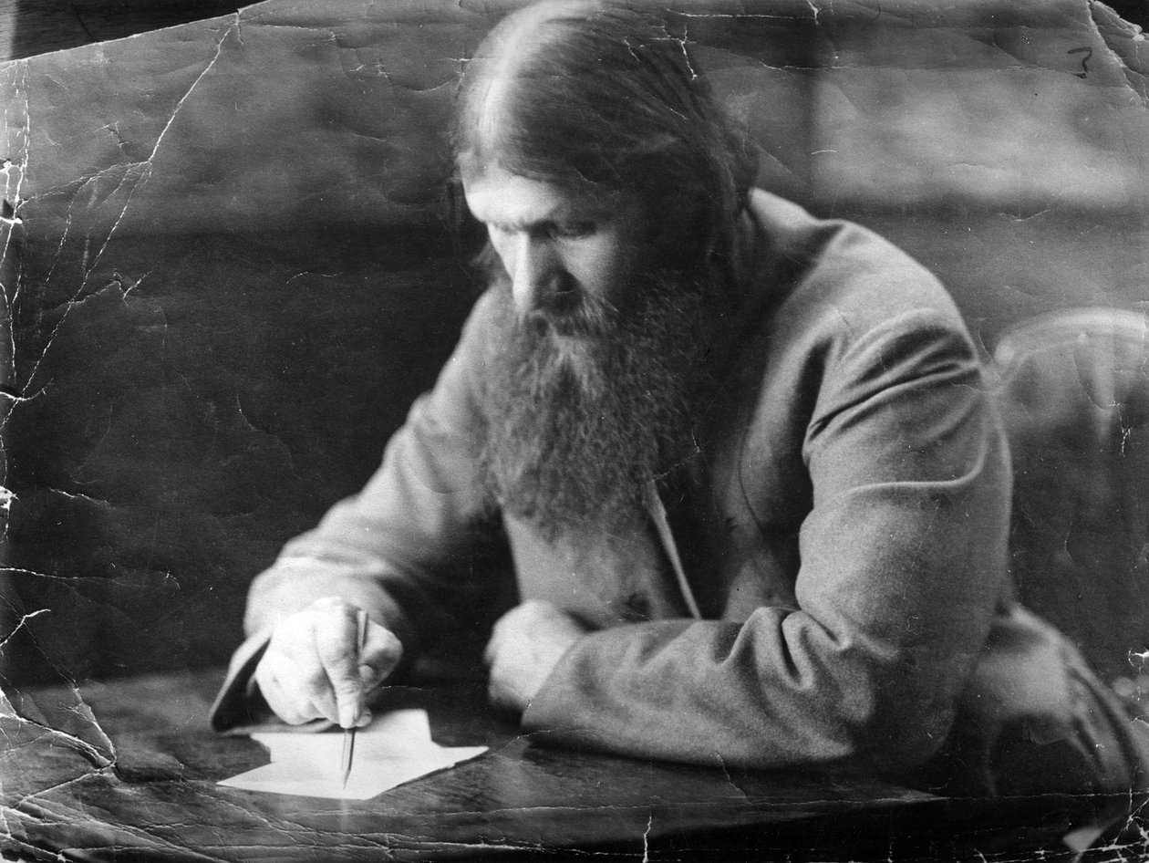 Porträtt av Rasputins skrift av Russian Photographer