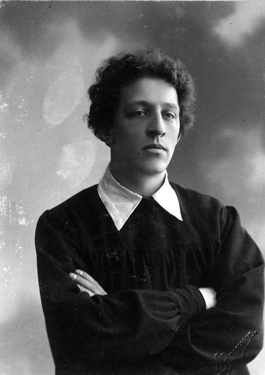 Porträtt av poeten Alexander Blok av Russian Photographer
