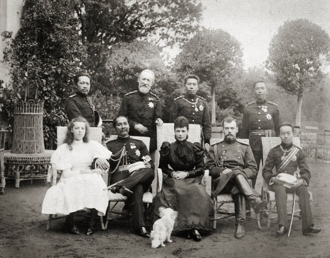 Kungliga familjer i Ryssland och Siam, 1896 av Russian Photographer