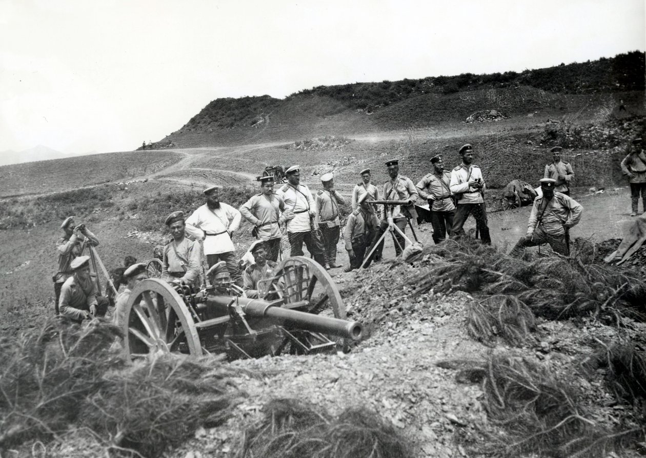 Ryska trupper under det rysk-japanska kriget, 1904 av Russian Photographer