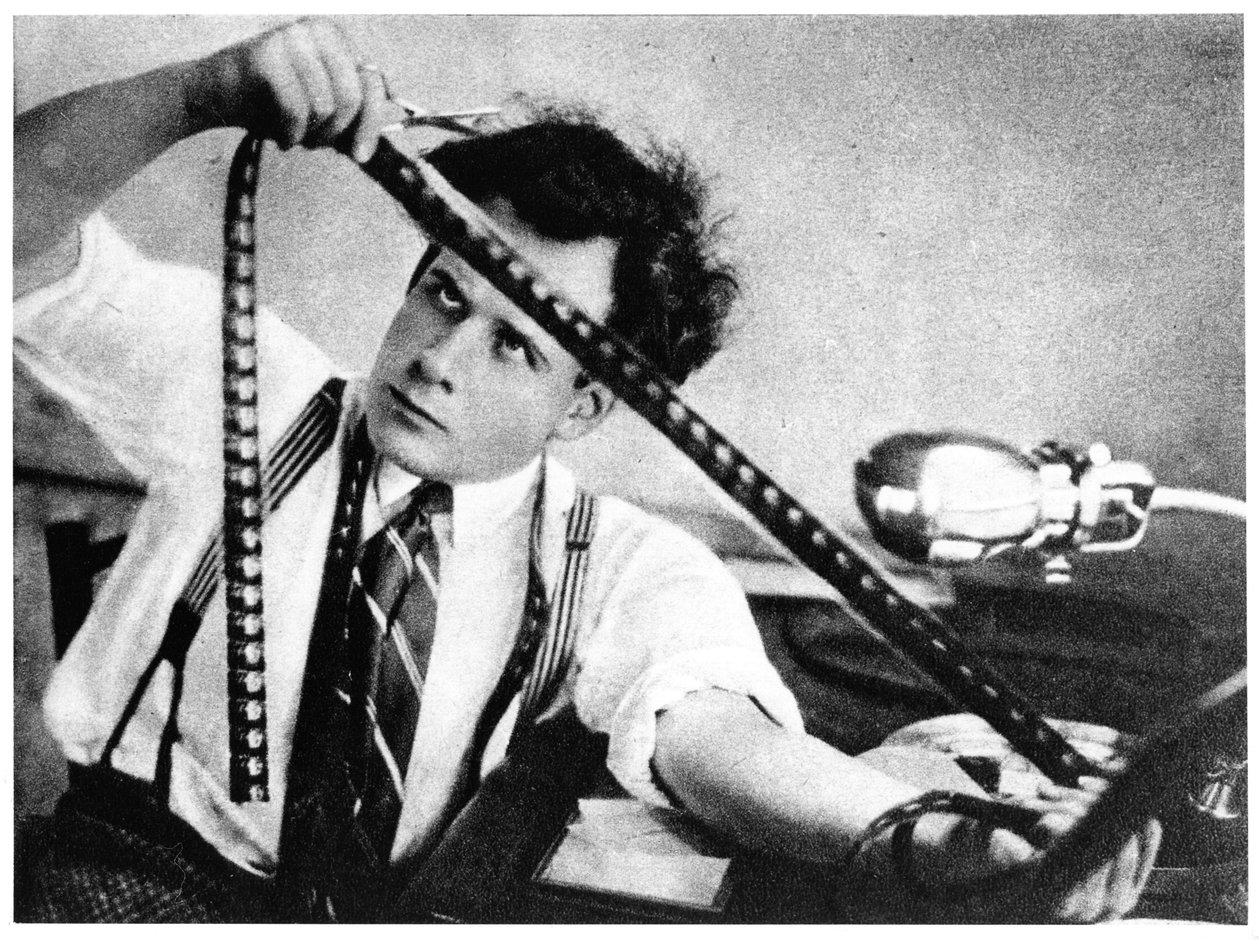 Sergei Eisenstein (1898-1948) redigerade filmen oktober, 1928, från Serge Eisenstein, Reflexions dun cineaste, publicerad i Moskva, 1958 av Russian Photographer