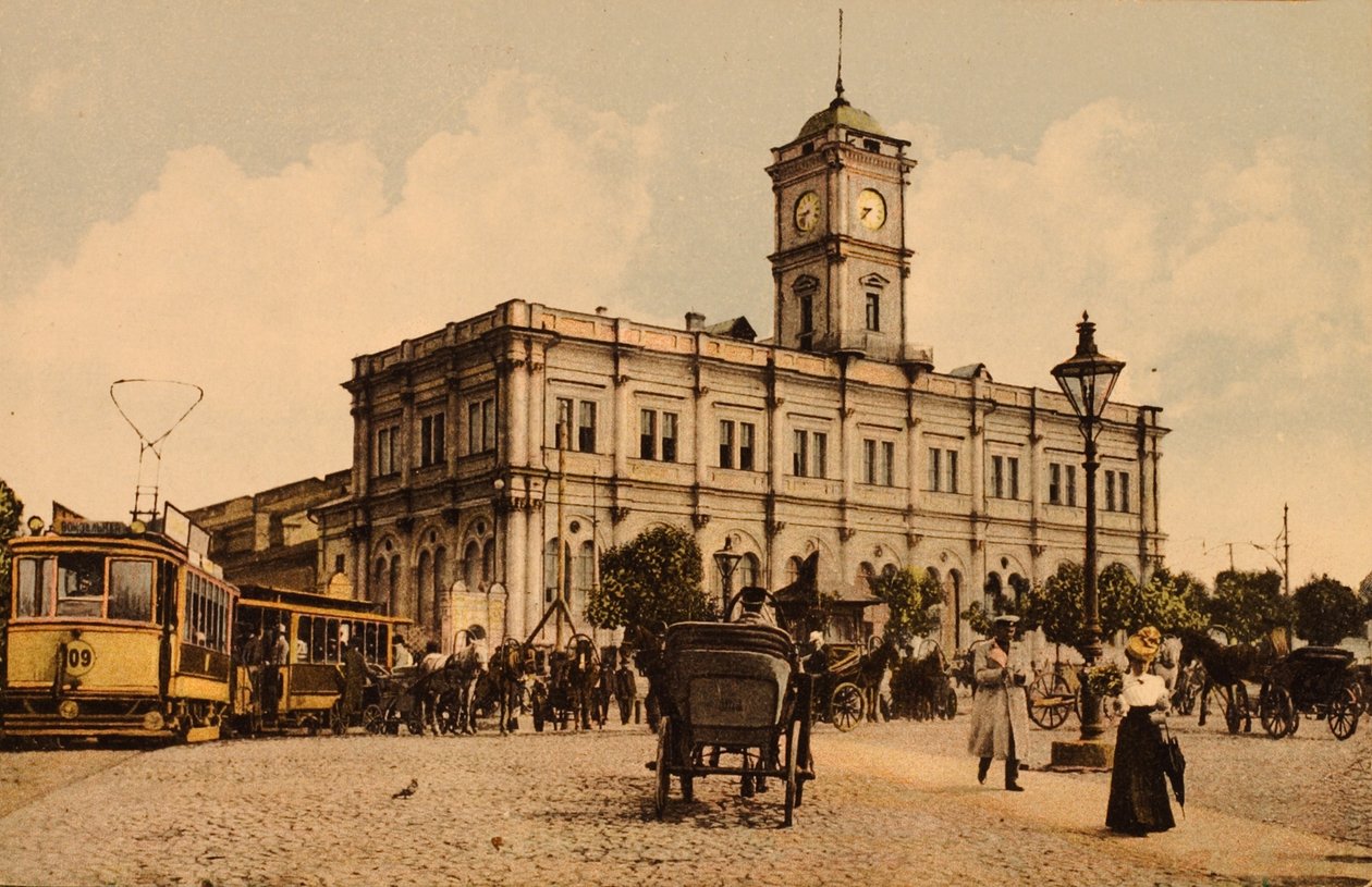 Nicholas järnvägsstation, Kalanchyovskaya Square, Moskva av Russian Photographer