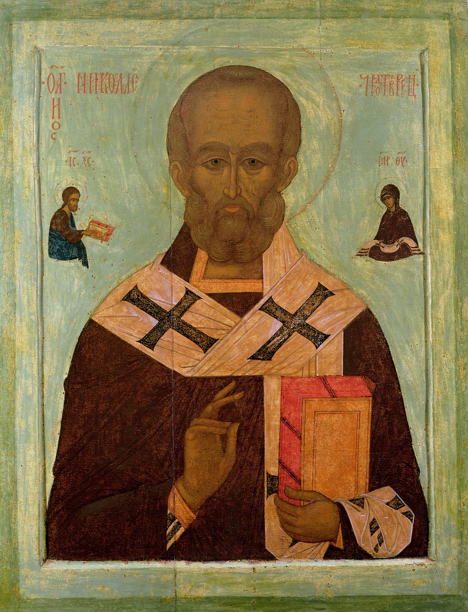 Picha ya St. Nicholas, Shule ya Kirusi, karne ya 16 av Russian School