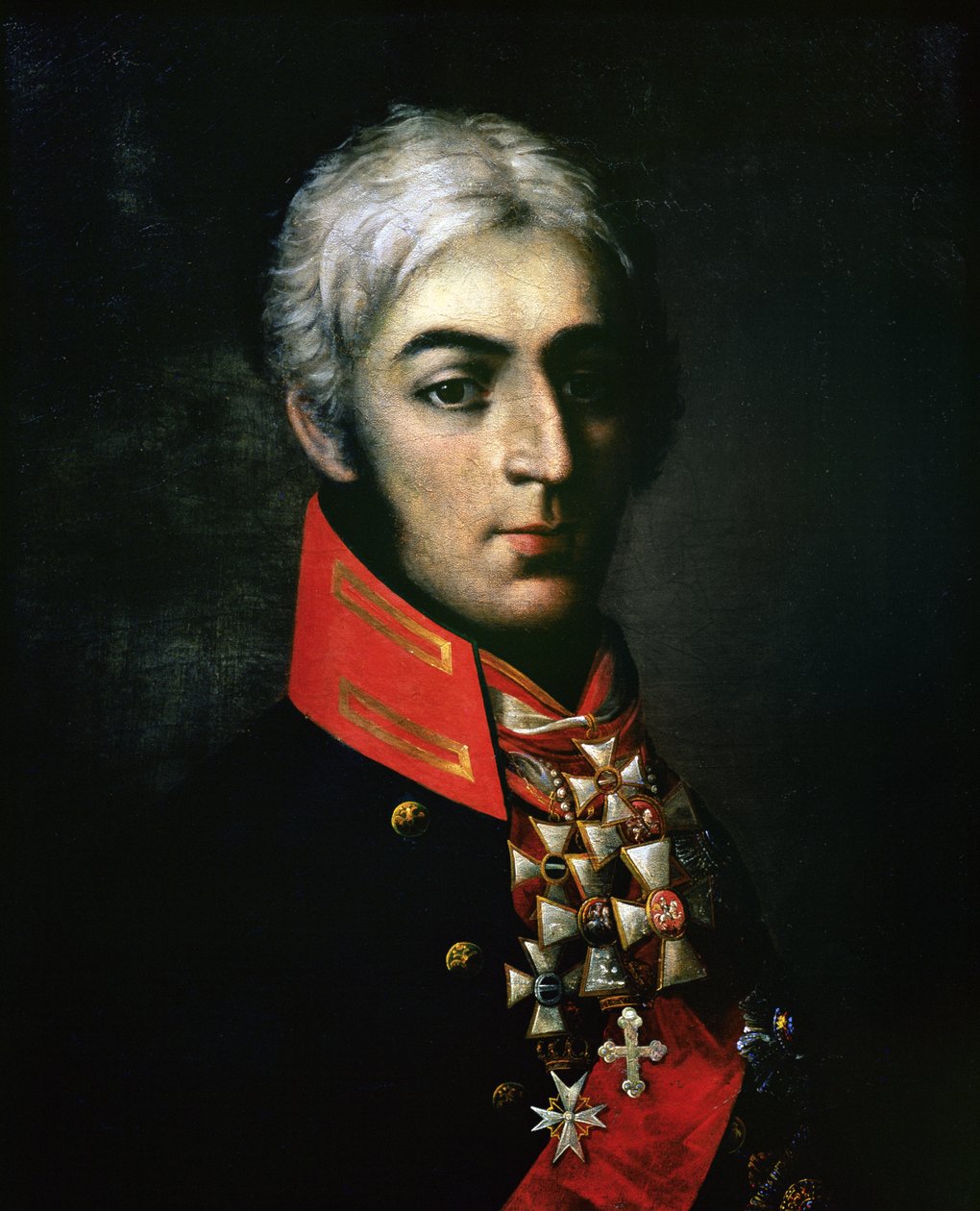 Picha ya Prince Peter Bagration (1765-1812) Mkuu wa Kirusi swed av Russian School