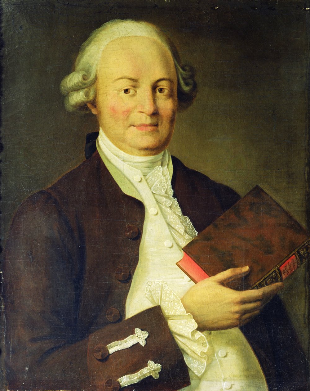 Porträtt av Vasili K. Trediakovsky av Russian School