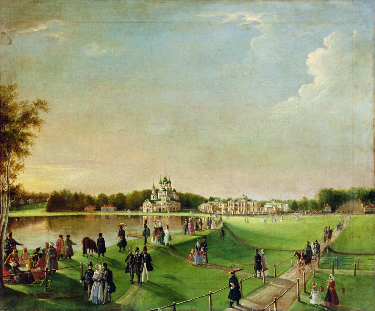 Offentlig glädje i Ostankino, 1840-talet av Russian School