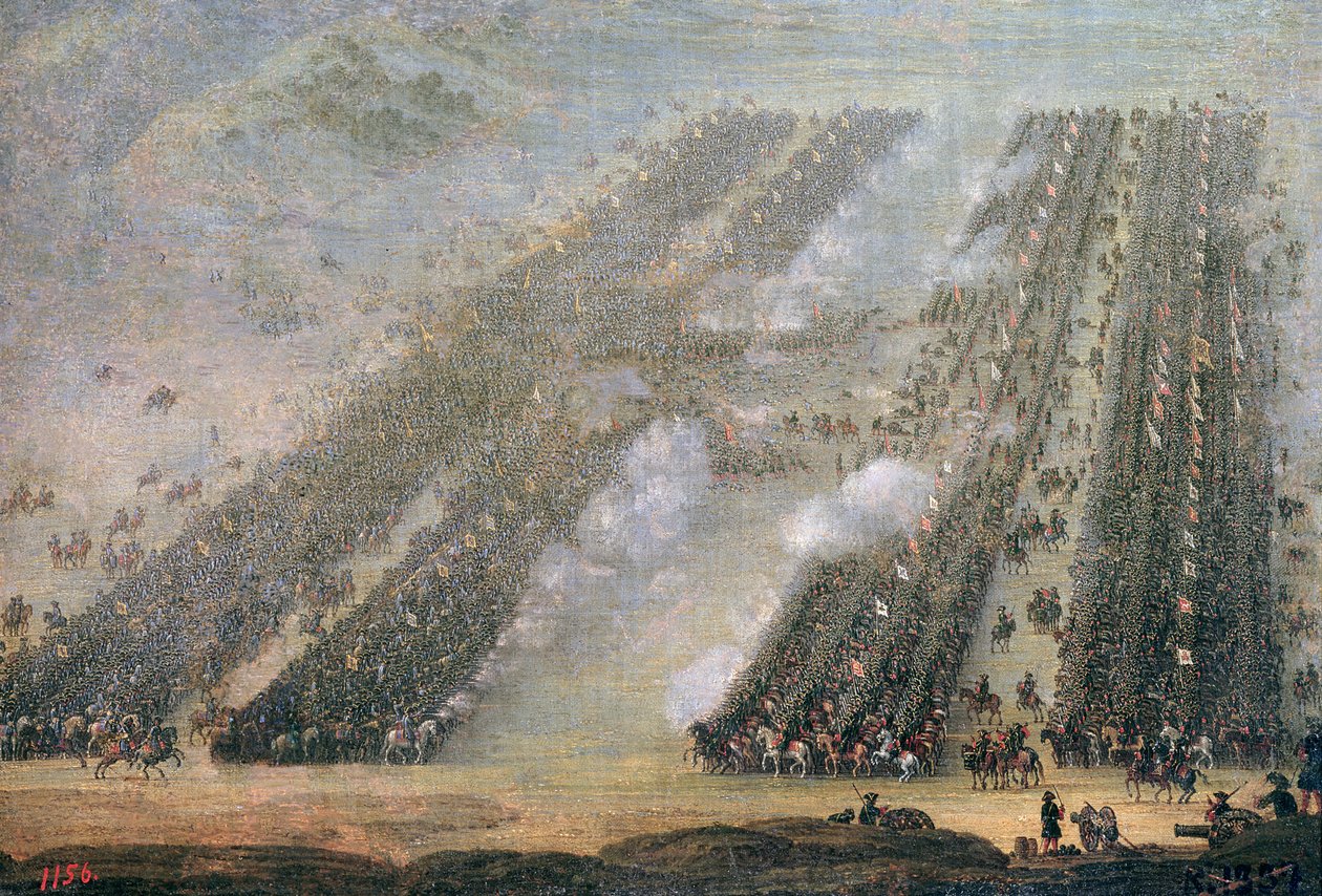 Slaget vid Poltava, 1750 av Russian School