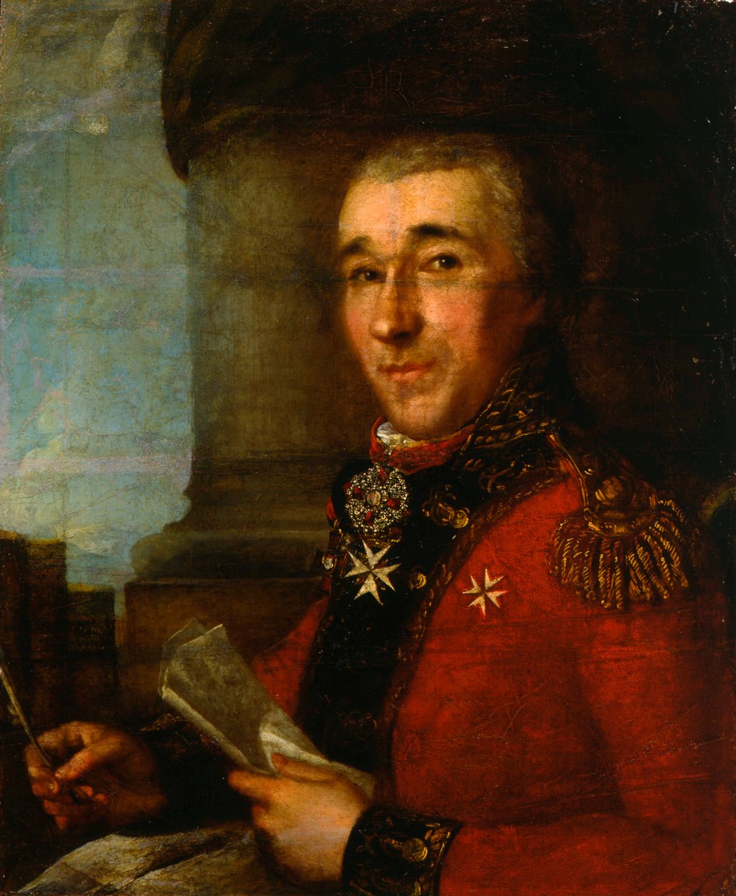 Porträtt av generalgreve Alexey Arakcheyev, sent 1700-tal av Russian Master