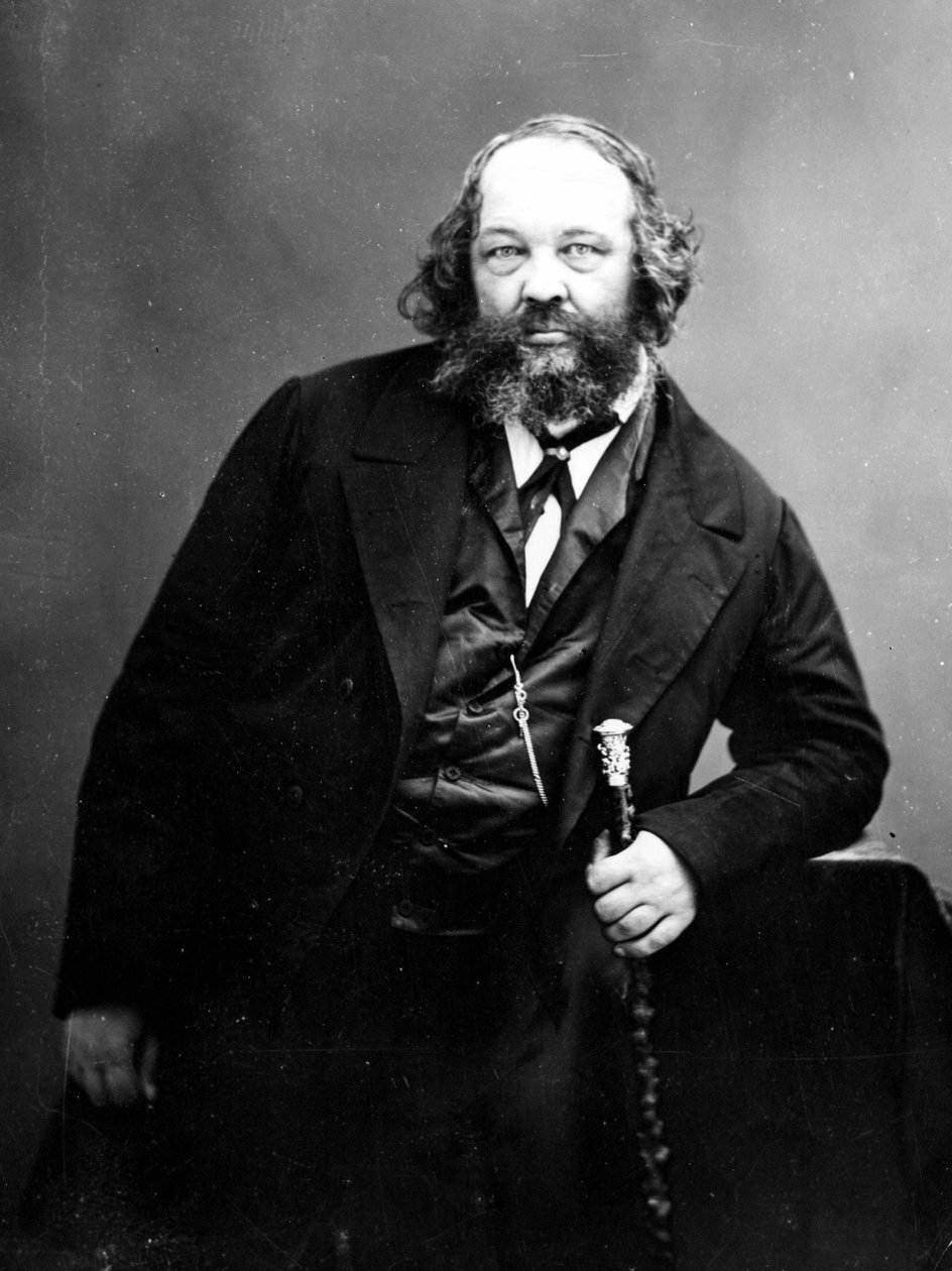 Porträtt av Michail Bakunin (1814 - 1876), rysk anarkistisk revolutionär (1814 - 1876). Fotografi. av Russian Photographer