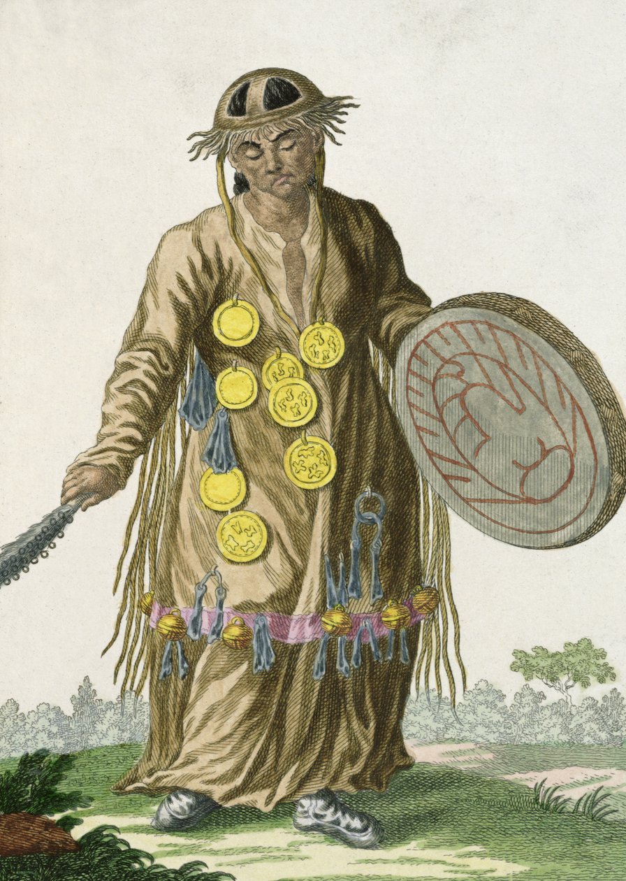 En mongolisk shaman, 1820 av Russian School