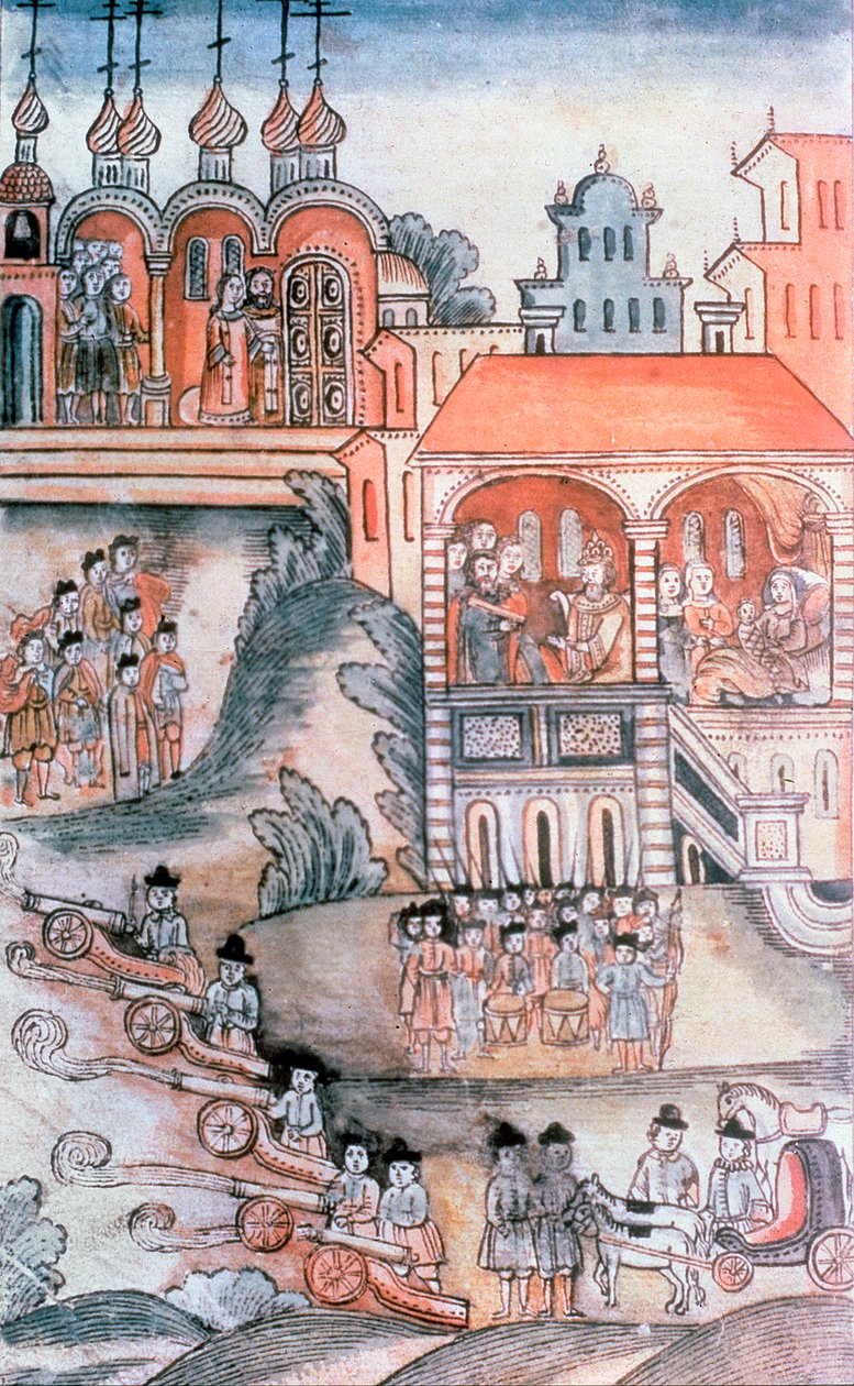 Firandet av Peter I (1672-1725) av Rysslands födelse av Russian School