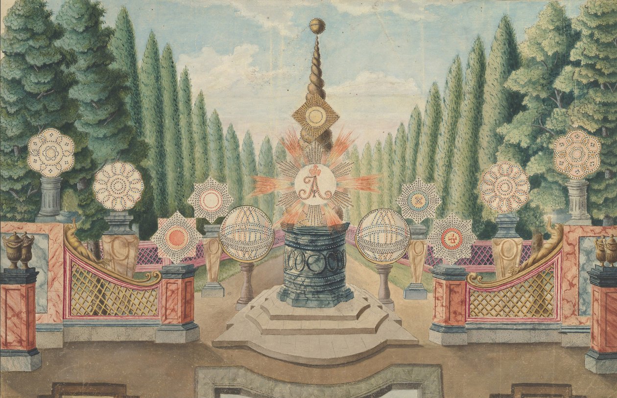 Kröningen av tsar Alexander I, Moskva, september 1801, 1801 (wc) av Russian School