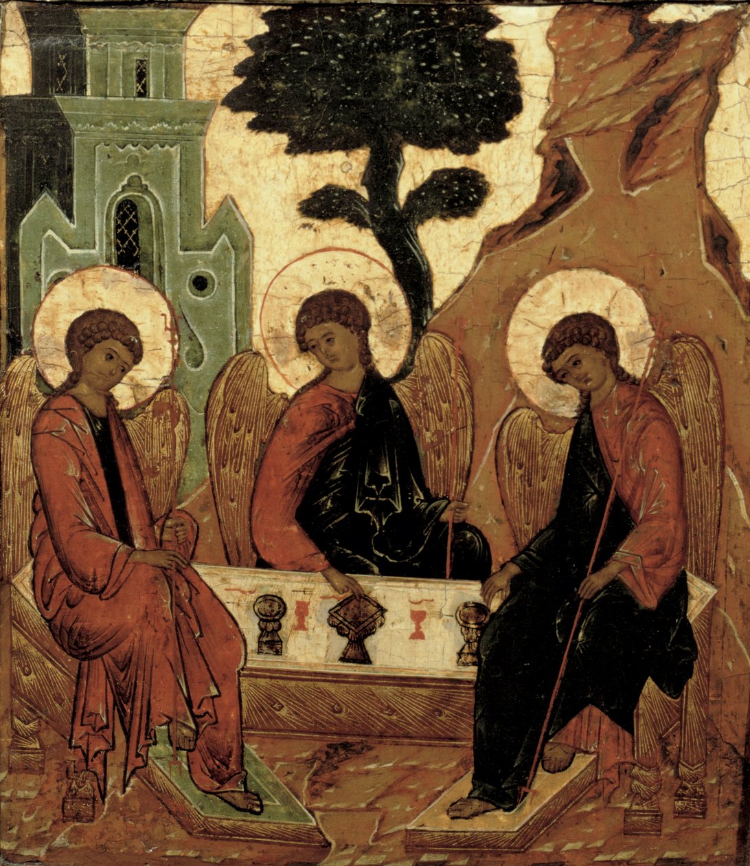 Gamla testamentets treenighet, 1500-talsikon av Russian School