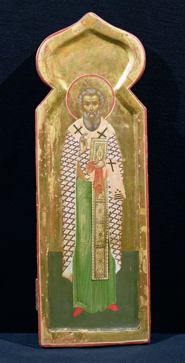 St. Gregory of Palamas, ikon (tempera på panelen) av Russian School
