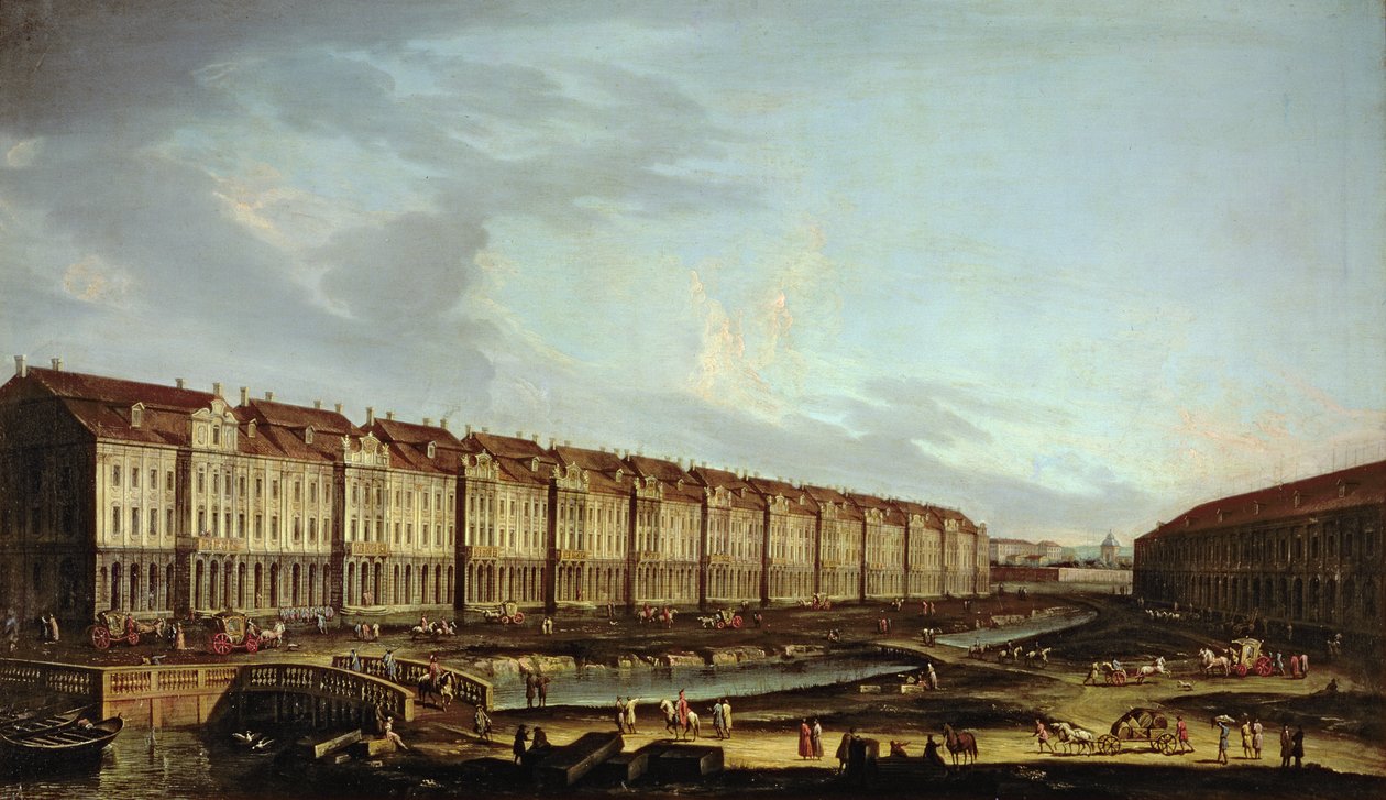 Utsikt över de tolv högskolorna i St. Petersburg av Russian School