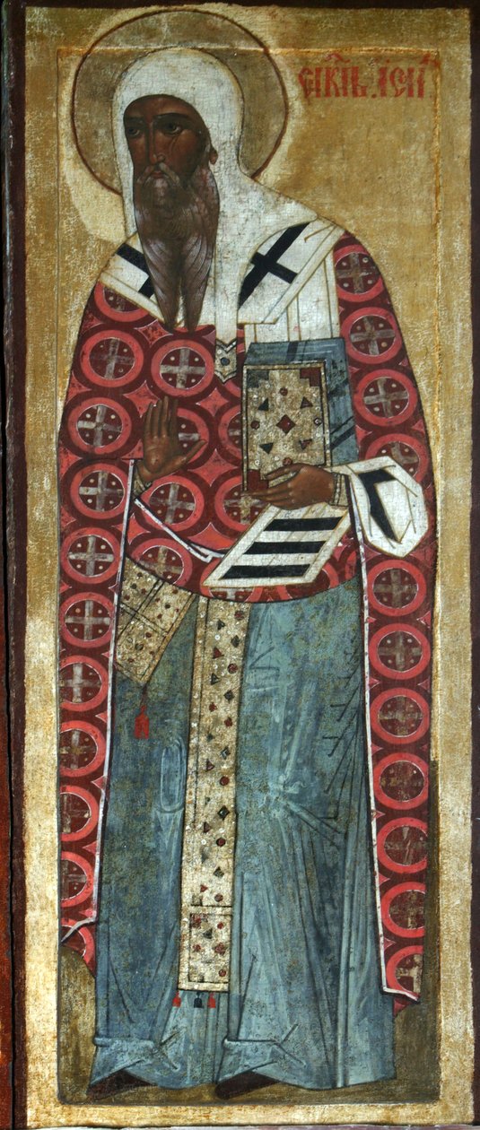 Den helige Jesaja av Rostov, 1500-talet. av Russian icon.