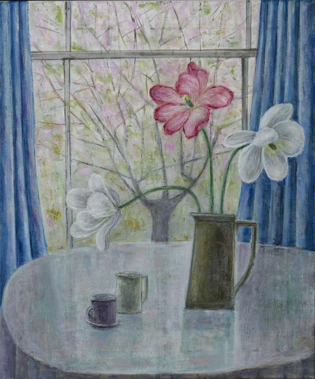 Tulpaner med körsbärsblommor av Ruth Addinall