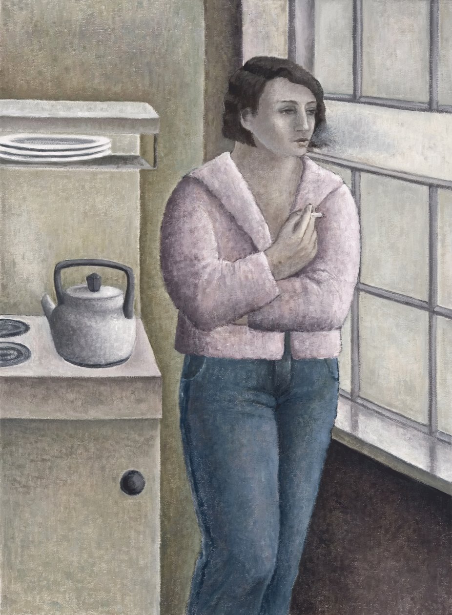 Kvinna som röker, 1996 av Ruth Addinall