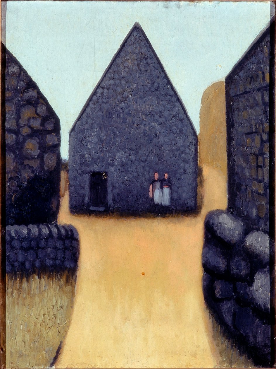 Trewithal Farm (olja på duk) av Ruth Adams