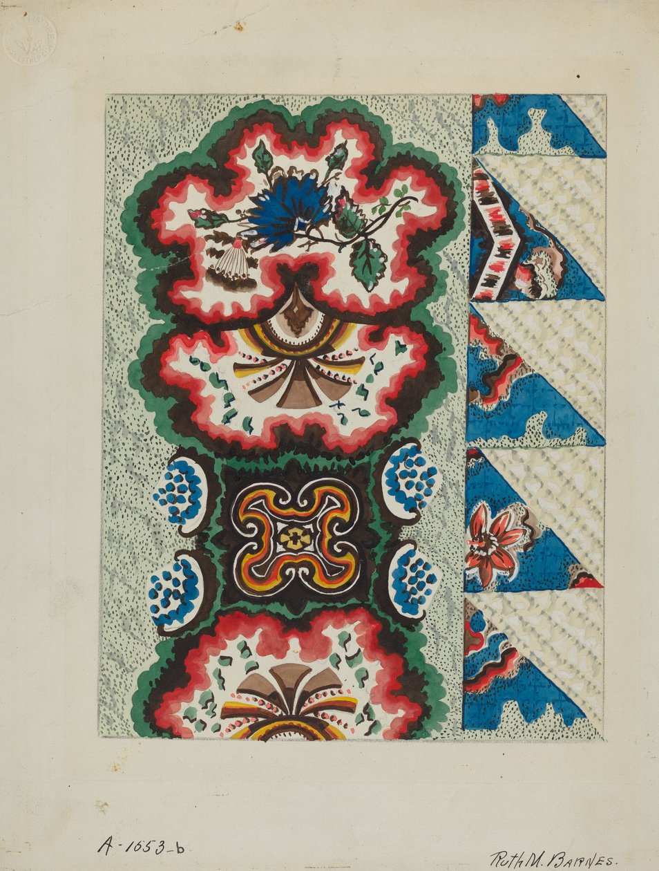 Quiltat täcke, ca. 1936. av Ruth M Barnes
