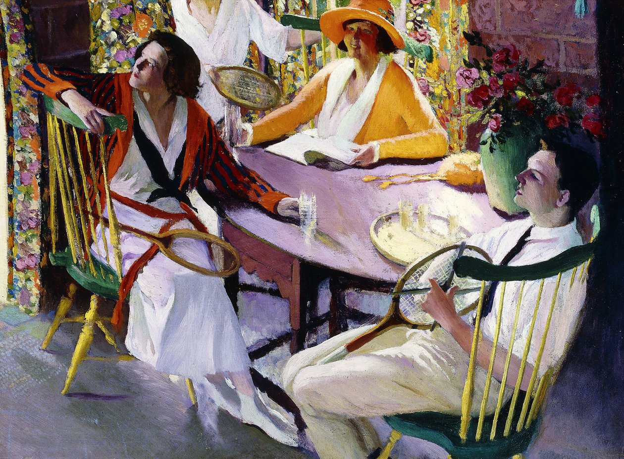 After Tennis, ca 1921-25 (olja på panel) av Rutherford Boyd