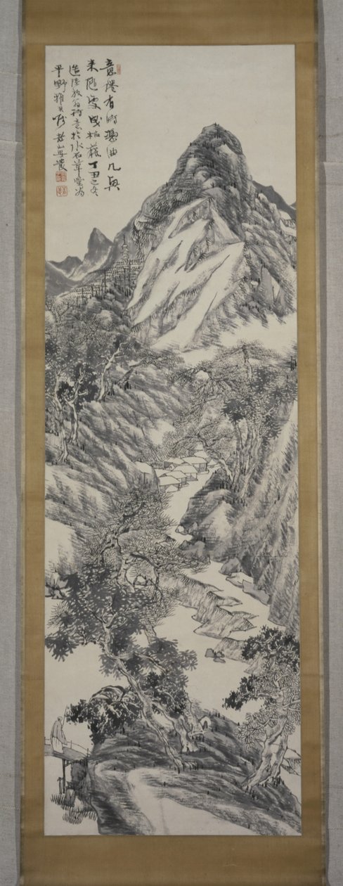 Bergslandskap, vintern 1877 (tusch på papper) av Rôzan Yasuda