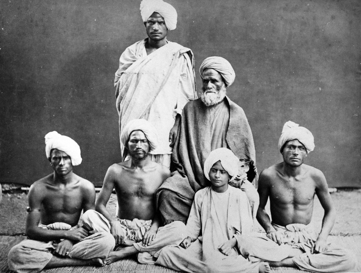 Kashmiri båtsmän, ca 1860-talet av S. and Shepherd, C. Bourne