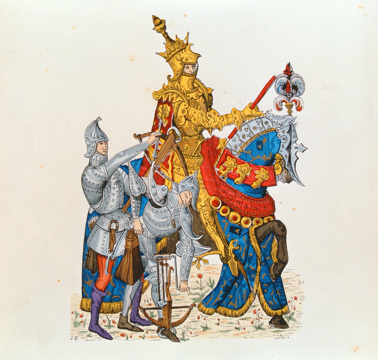 Kung Karl VII av Frankrike i ceremoniell klädsel av S. Gautier