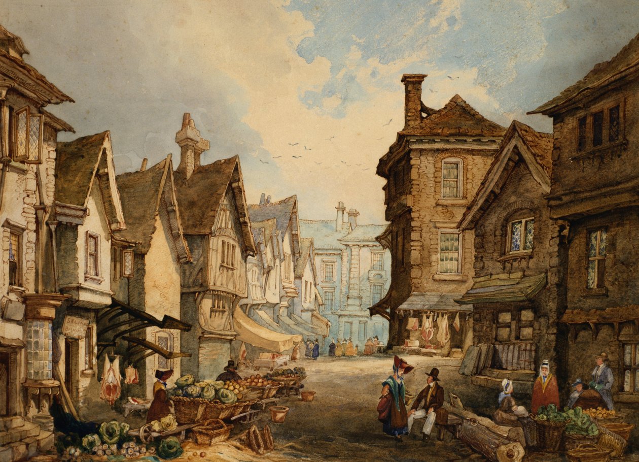 Butchers Row, Coventry, från North End av S.R. Lines